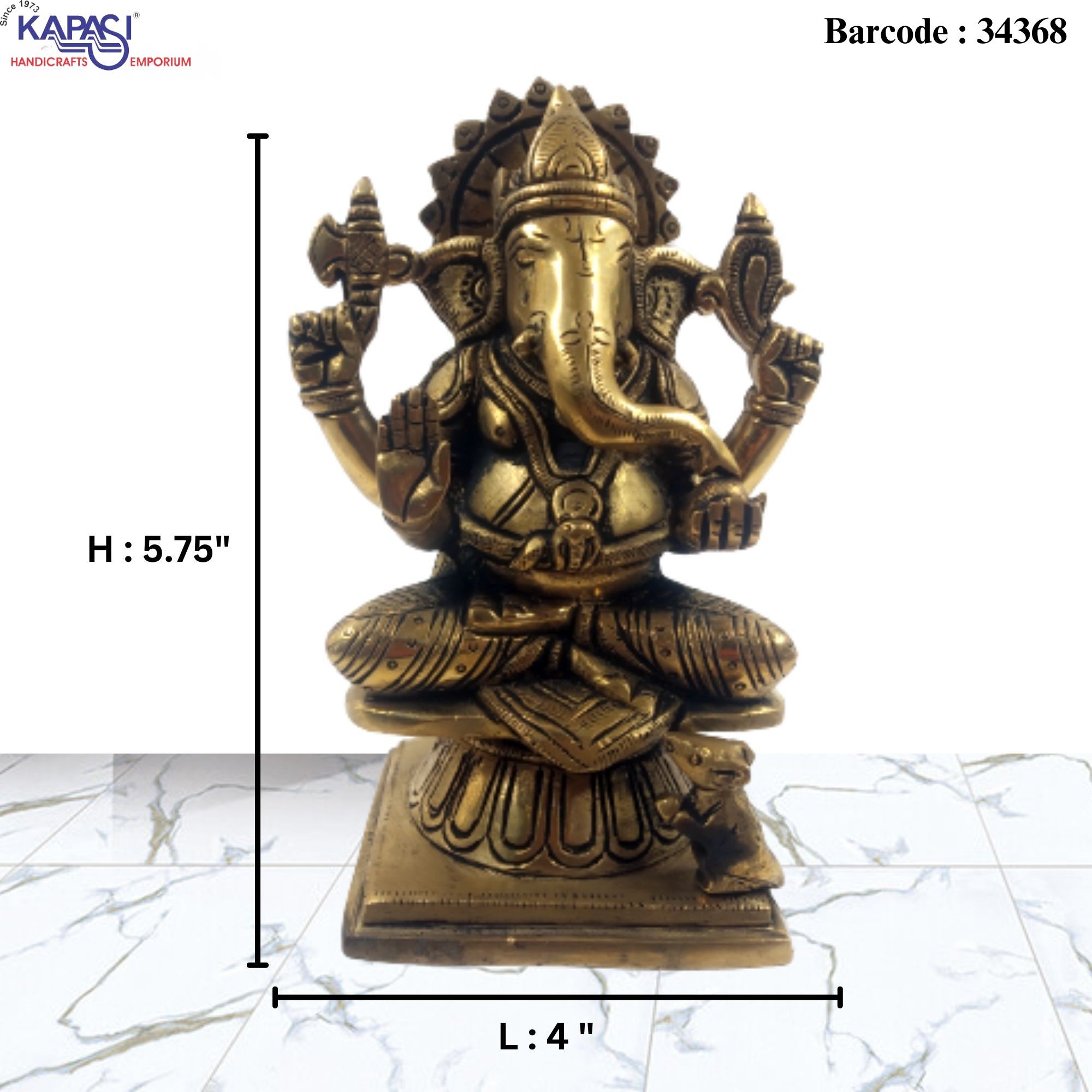 Small Ganpati Murti | Kapasi Handicrafts Emporium