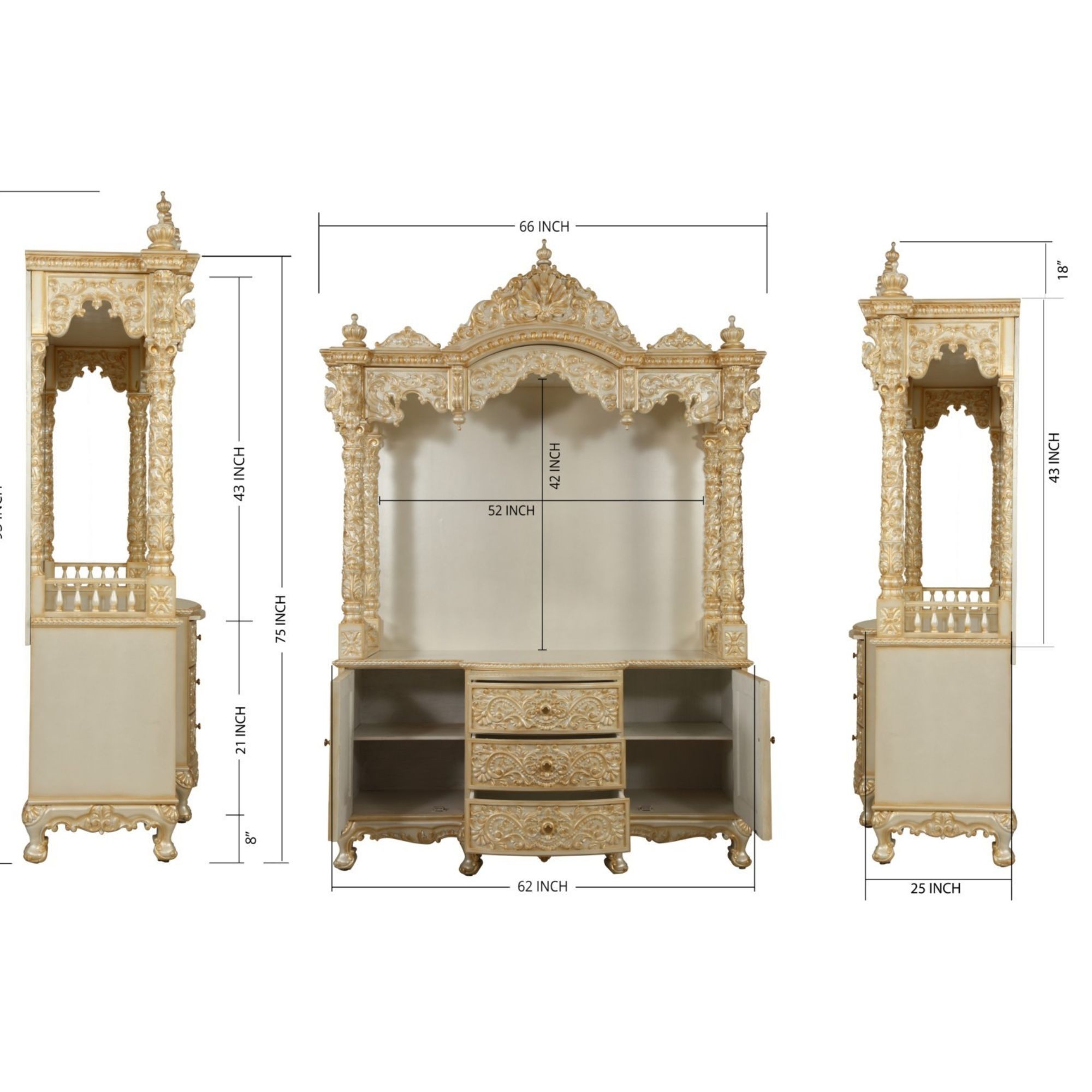 BAPS Ghar Mandir | Elegant Ghar Mandir Designs by BAPS